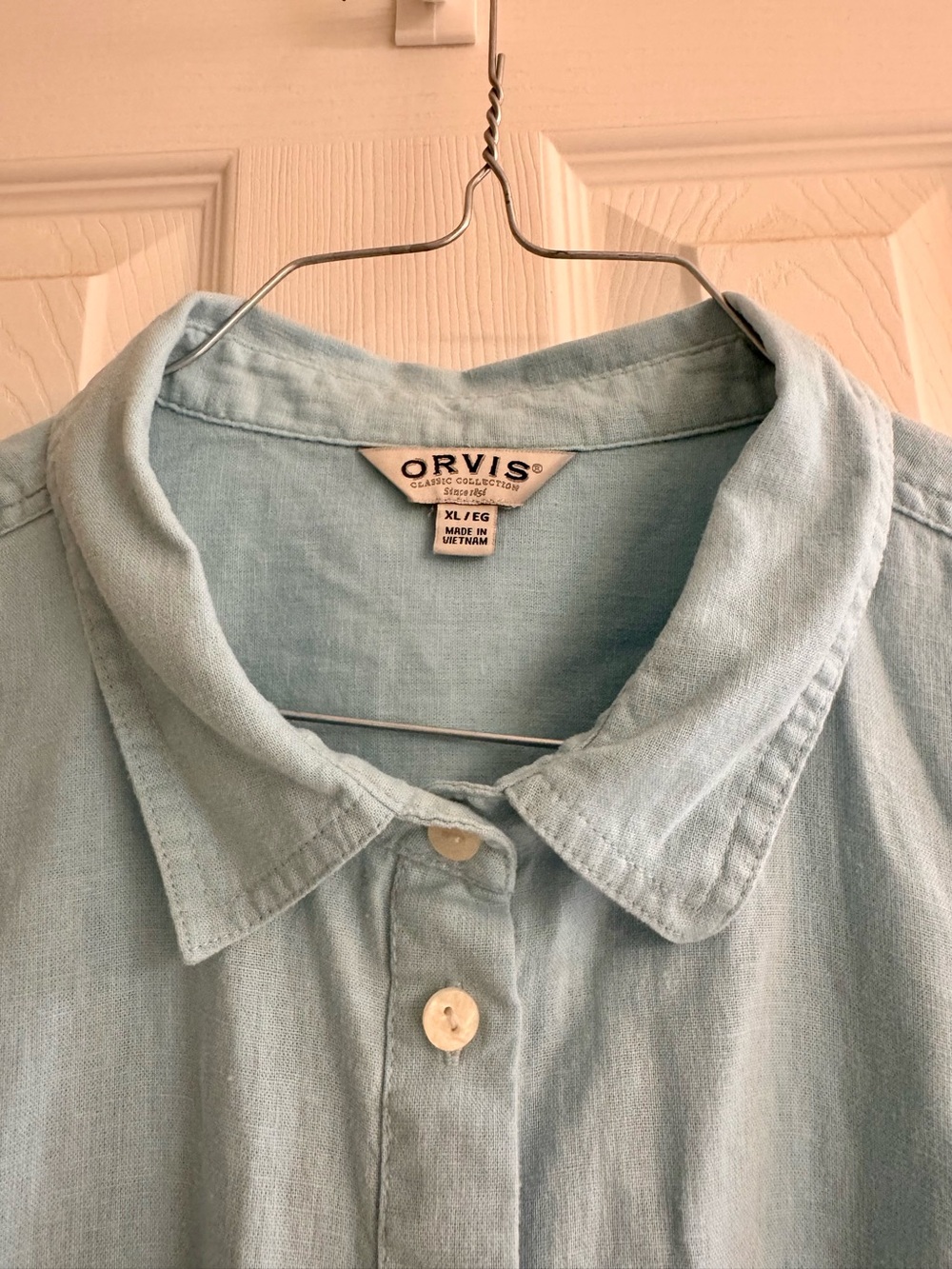 Orvis Light Blue Button-Down Shirt - Picture 3 of 9